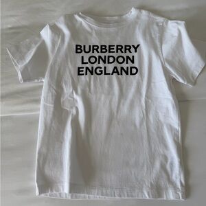Authentic Burberry Kids White Tee with Black Print logo size 8yrs